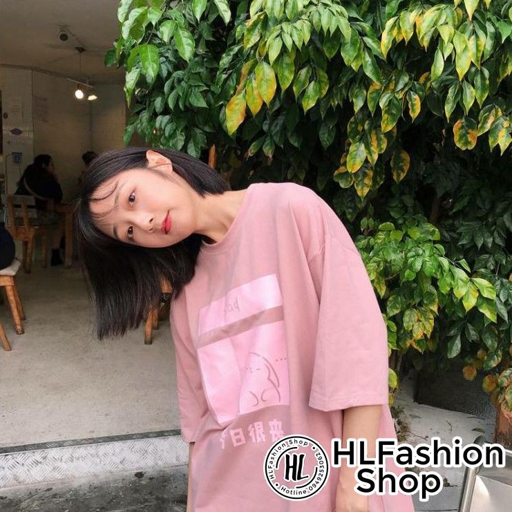 Áo thun tay lỡ form rộng Thỏ Happy - Sad siêu đẹp, áo phông form rộng size HLFashion