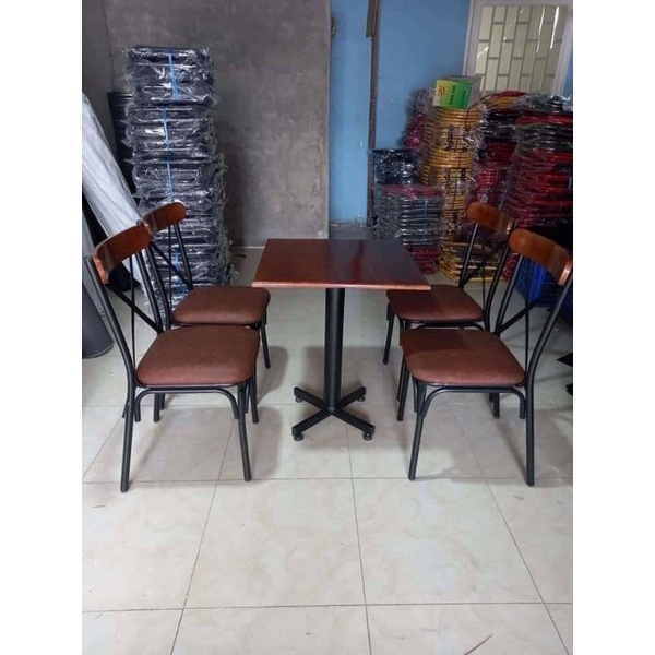Bàn gỗ chân trụ, bàn tròn, vuông caffe, trà chanh sang chảnh