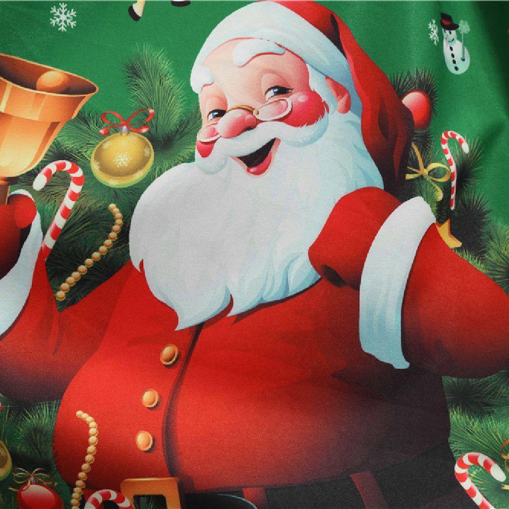 EUCA Đầm Cổ Chữ V In Họa Tiết Giáng Sinh Thời Trang Cho Nữ