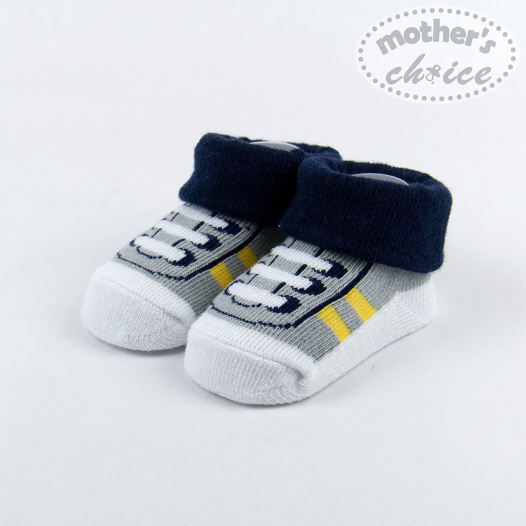 Hộp tất cho bé sơ sinh hộp đơn màu xám xanh than Mother's Choice - chất liệu co giãn, mềm mại cho bé size 0-6M IT11595