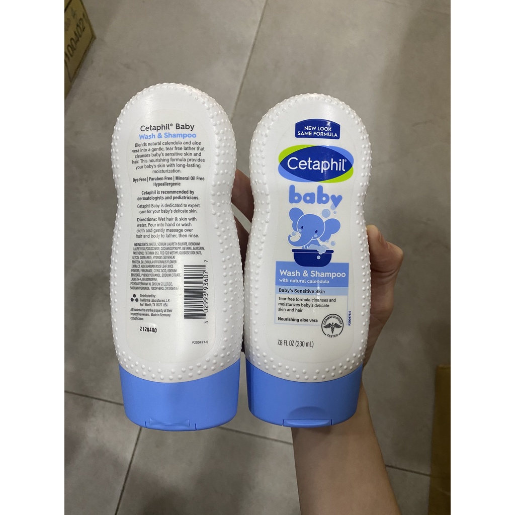 SỮA TẮM GỘI TOÀN THÂN CETAPHIL HOA CÚC WITH ORGANIC CALENDULA 230ML MẪU MỚI 2022