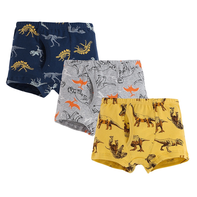 Set 3 quần lót boxer SOFFNY cotton họa tiết hoạt hình tùy chọn đáng yêu thời trang dành cho bé trai