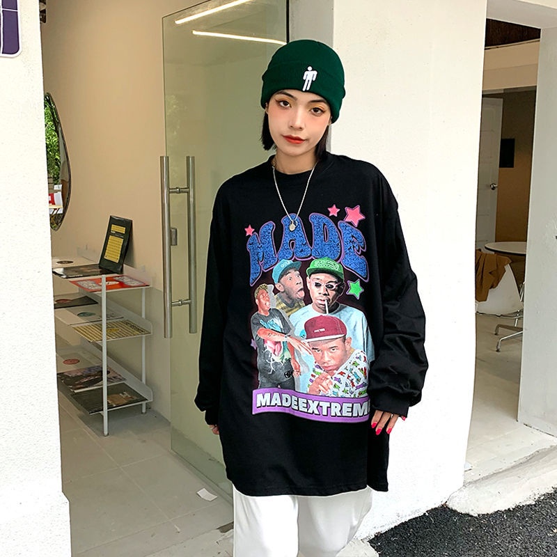 Áo Nỉ Nữ Dài Tay Cổ Tròn Form Rộng Thời Trang Hàn