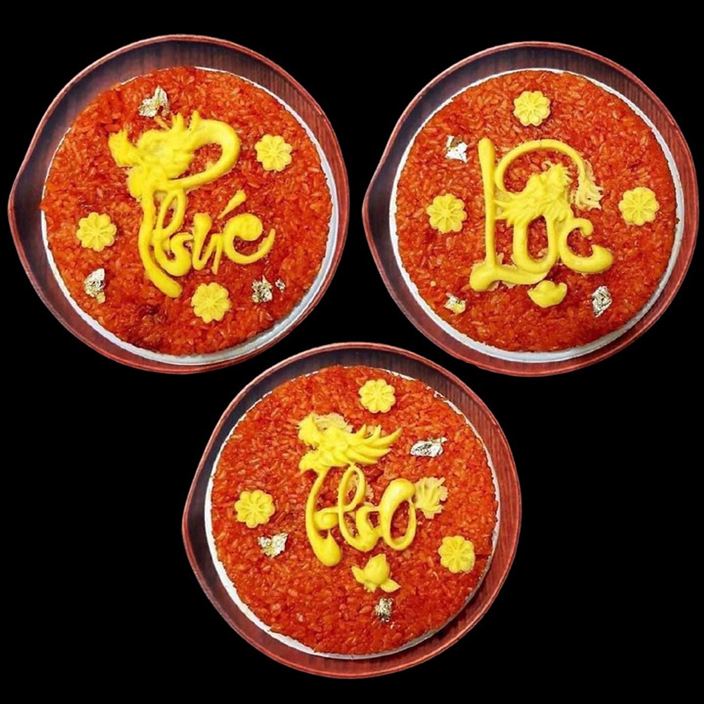 Khuân Xôi Phúc Lộc Thọ,Khuôn Ép Xôi Tết 2022 Chất Liệu Nhựa PP Cao Cấp An Toàn Sức Khỏe