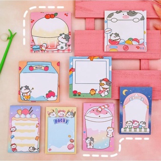Giấy note ghi chú hình bé bò sữa đáng yêu