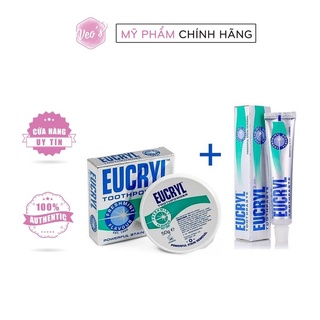 Combo kem đánh trắng răng Eucryl và bột tẩy trắng Eucryl