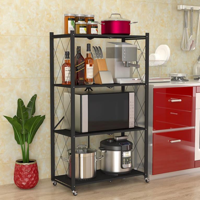 Kệ Để Đồ Gấp Gọn Sơn Tĩnh Điện , Kệ Đa Năng 3 4 5 Tầng Có Bánh Xe