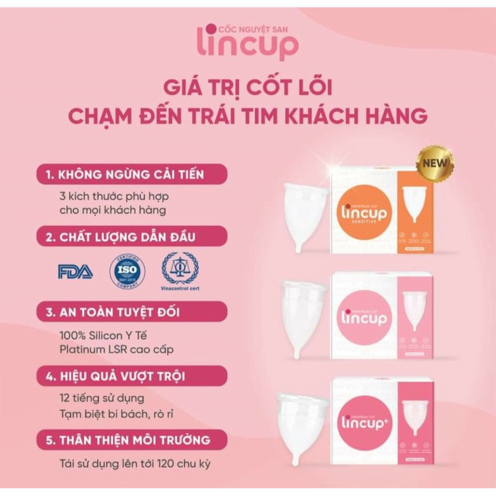 [Bán chạy] Sỉ tận gốc Cốc L.i.n c.u.p  tặng túi, cốc tiệt trùng, hàng chuẩn sịn sò, fake đền 100 lần