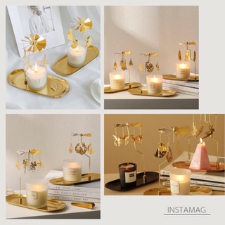 KHAY XOAY ĐỰNG NẾN THƠM - FULL SET GỒM KHAY VÀ CHARM