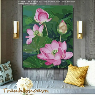 Tranh Sơn Dầu Số Hóa Hoa Sen Tranhsohoavn Tranh Số Hóa Mã Tranh H035