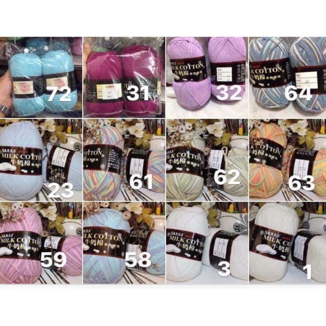 Len milk cotton 125g