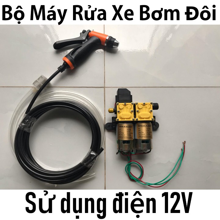 MÁY RỬA XE 12V - MÁY BƠM ĐÔI