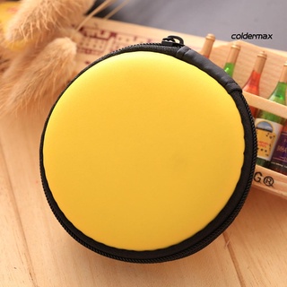 COLD ＊  Mini Portable Round Earphone Cable USB Data Cord Storage Bag Zipper Pouch Case