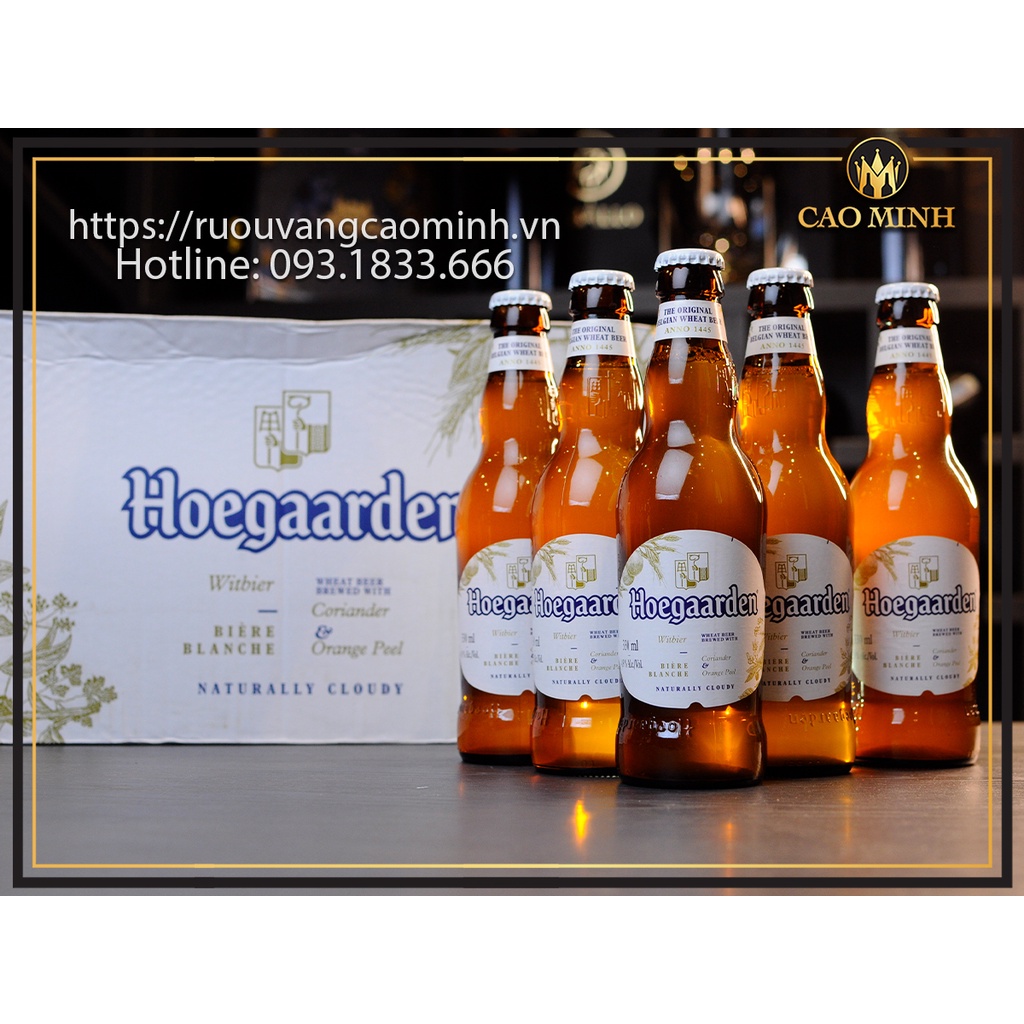 Bia Bỉ Hoegaarden 4,9%Thùng 24 Chai 330ml