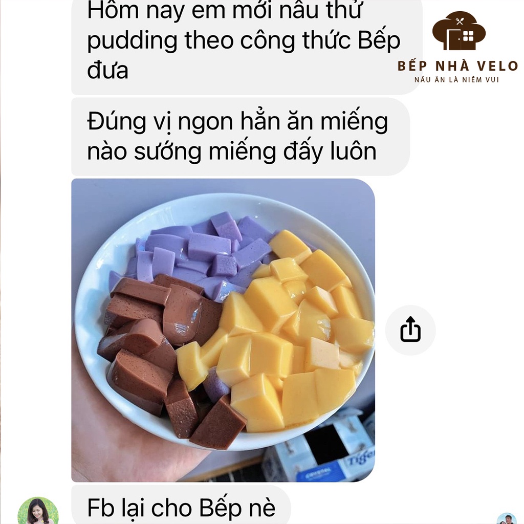 Set Làm Pudding Trứng, Socola, Khoai Môn Đài Loan - Bếp Nhà VeLo