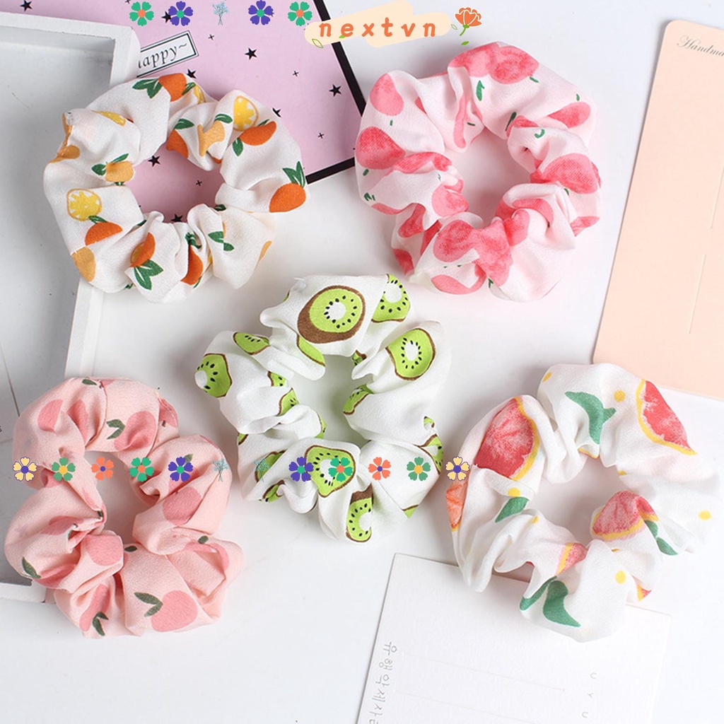 Dây buộc tóc cao su co giãn hình trái cây phong cách dễ thương cho nữ
