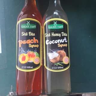 Siro Golden Farm vị đào,caramen,hạt dẻ