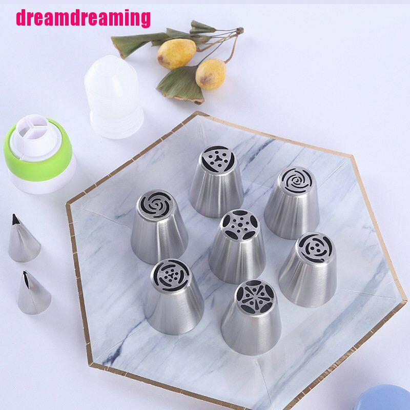 Set 7 Đầu Bắt Kem Bằng Thép Không Gỉ Trang Trí Bánh