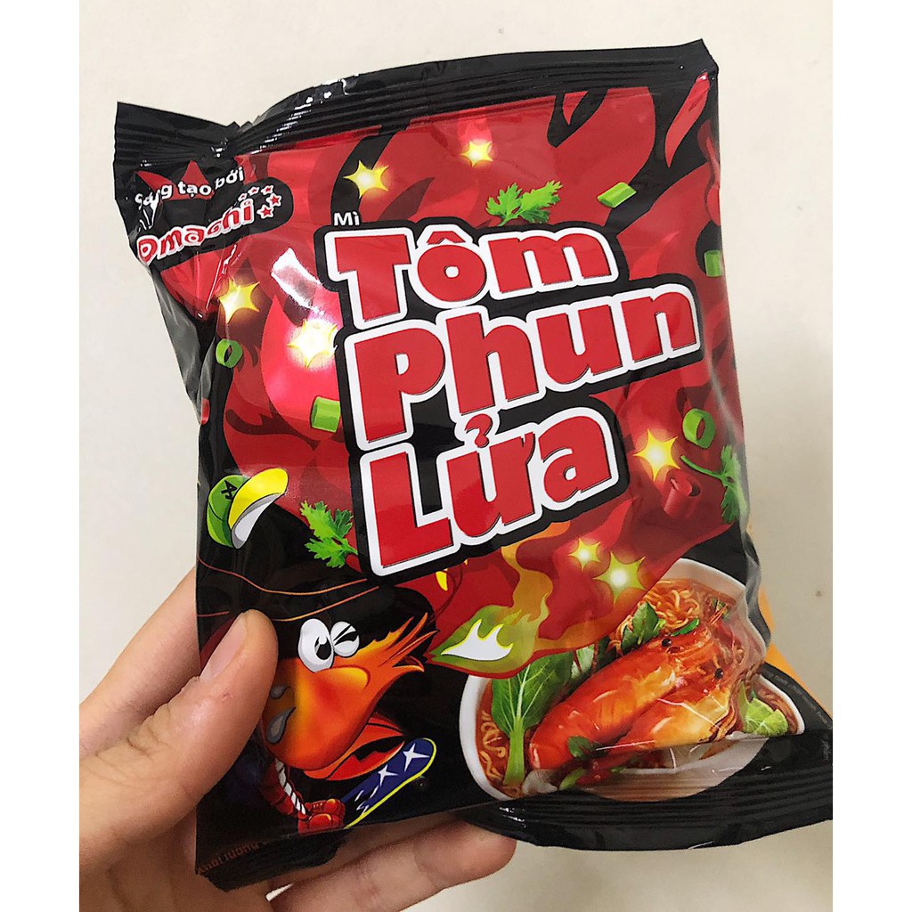 Mì Omachi Tôm Phun Lửa gói 77g