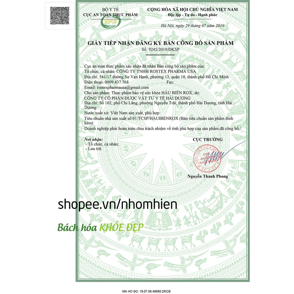 Tinh chất Hàu Biển tăng cường sinh lý nam, bổ thận, tráng dương - 30 viên