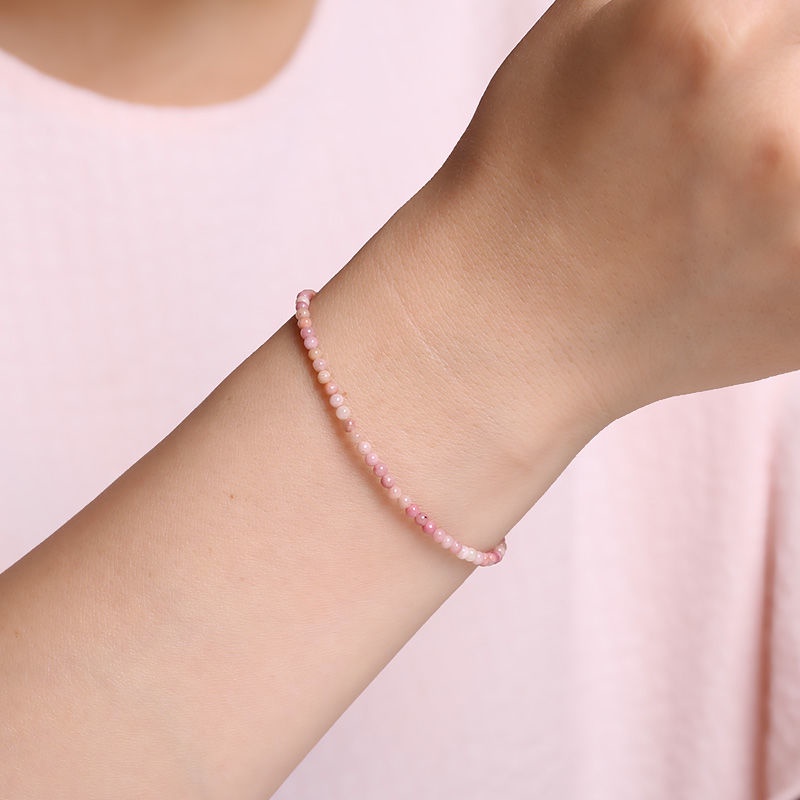 [Hàng Mới Về] Vòng Tay Đính Đá Họa Tiết Hạt Đậu Đỏ Phong Cách Thời Trang Mùa Hè Nhẹ Nhàng Cho Nữ