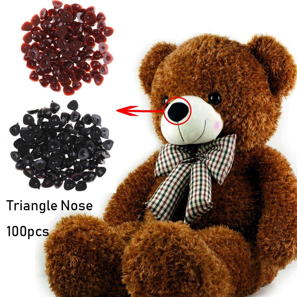 Set 100 phụ kiện nút nhựa làm mũi gấu bông