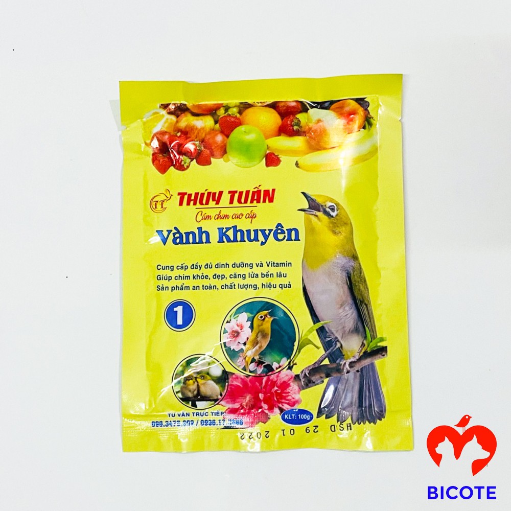 Cám chim khuyên Thúy Tuấn số 1 đóng gói cao cấp giá rẻ loại 100gram