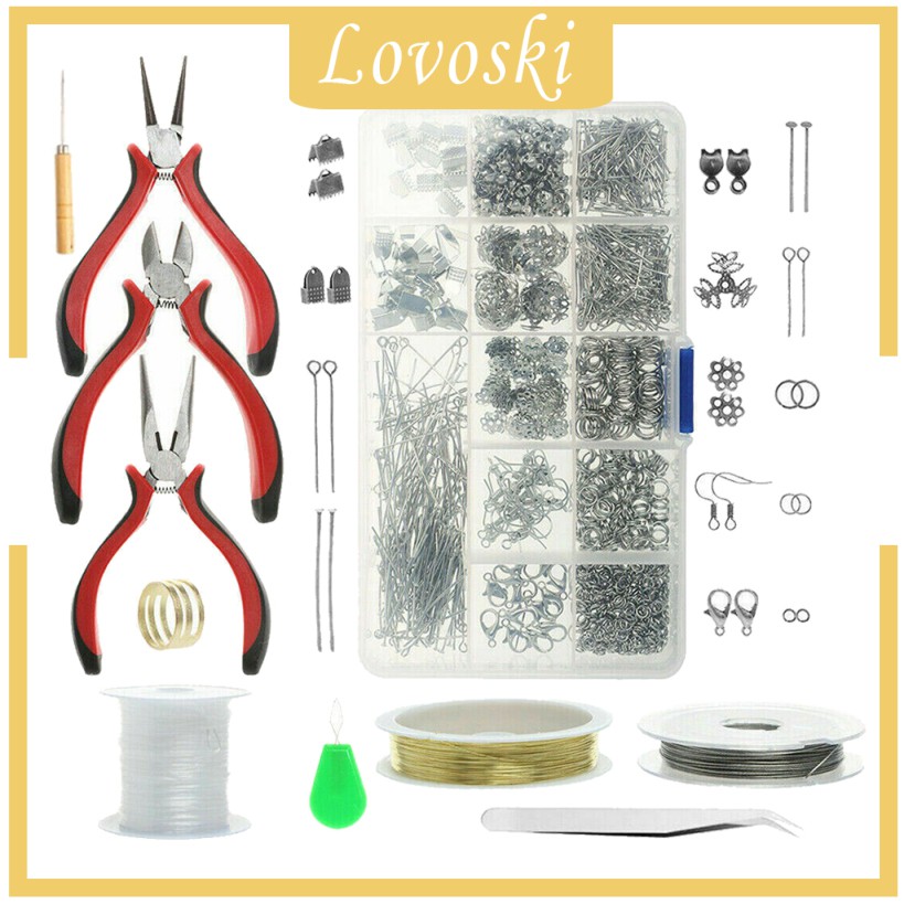 [LOVOSKI] Jewelry Making Starter Kit Set Earrings DIY Bracelet Necklace Findings Making