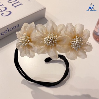 Dây Búi Tóc Hình Hoa Nhiều Màu Dễ Thương