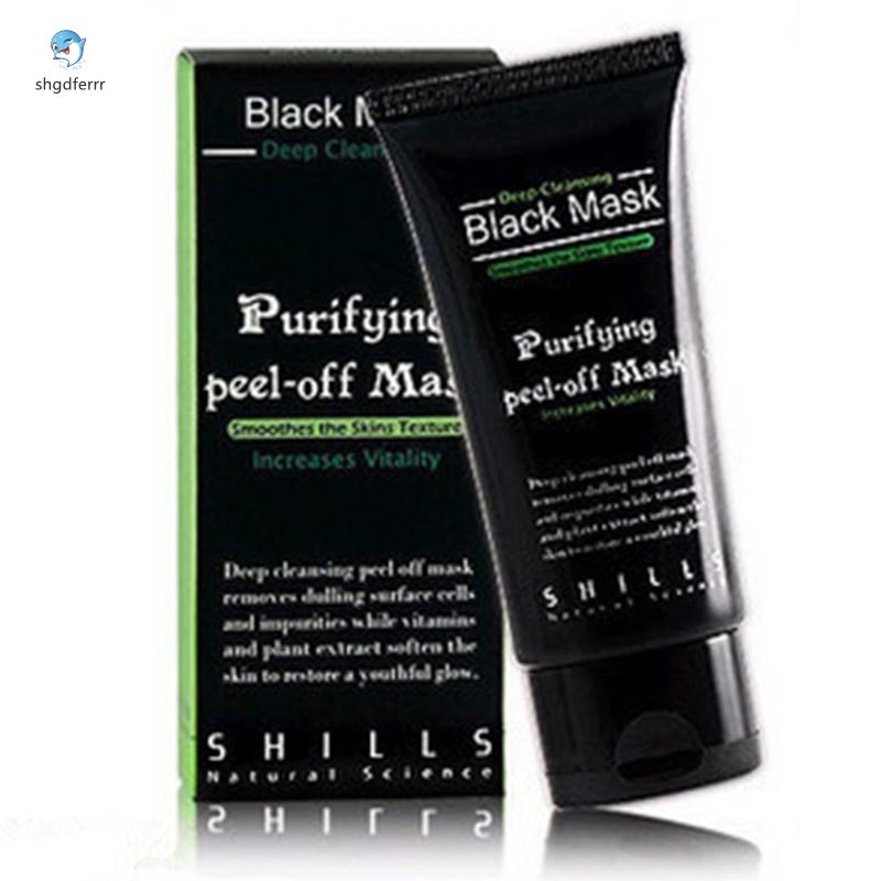 Black Mud Deep Cleansing Purifying Peel off Facail Face Mask Remove Blackhead Facial Mask 50ml