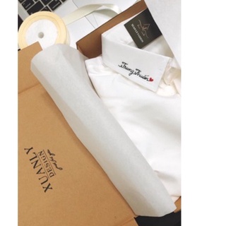 Sơ mi trắng Unisex thêu tên