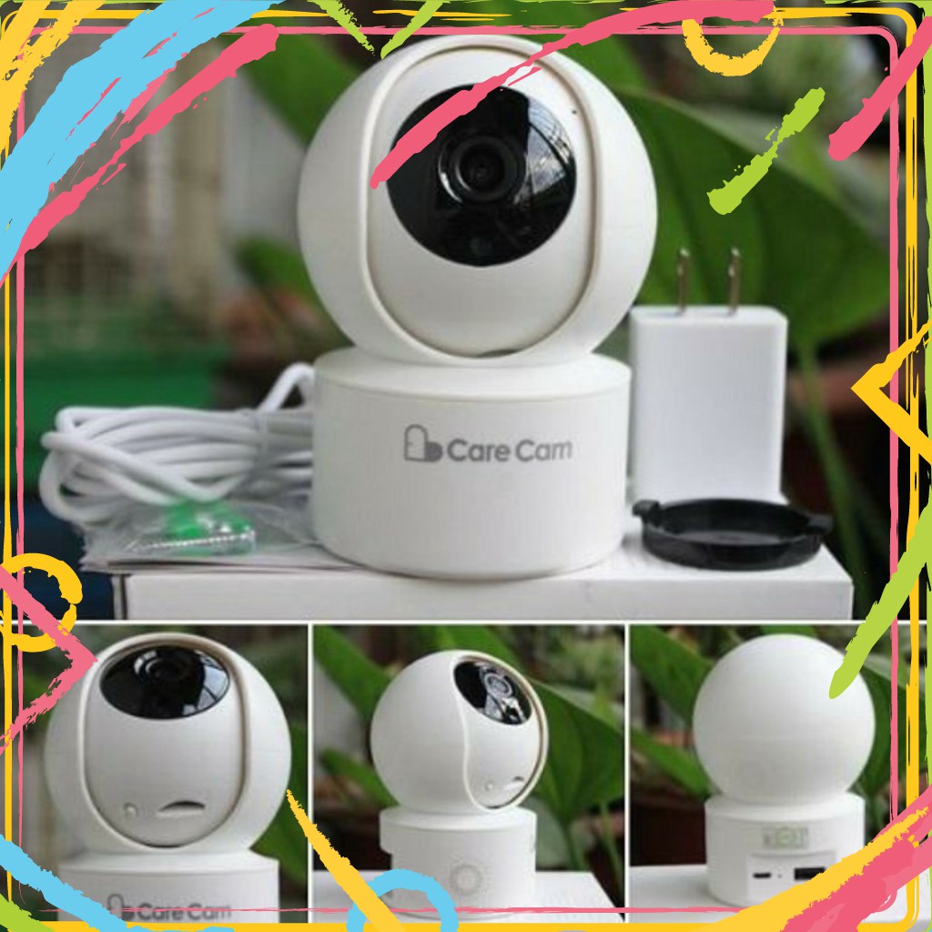 QPL VCN Camera wifi 360 độ Care Cam YH200 hai.0 Mpx full HD1080 chuẩn nén H265+ đàm thoại hai chiều, kết nối Smart Home 