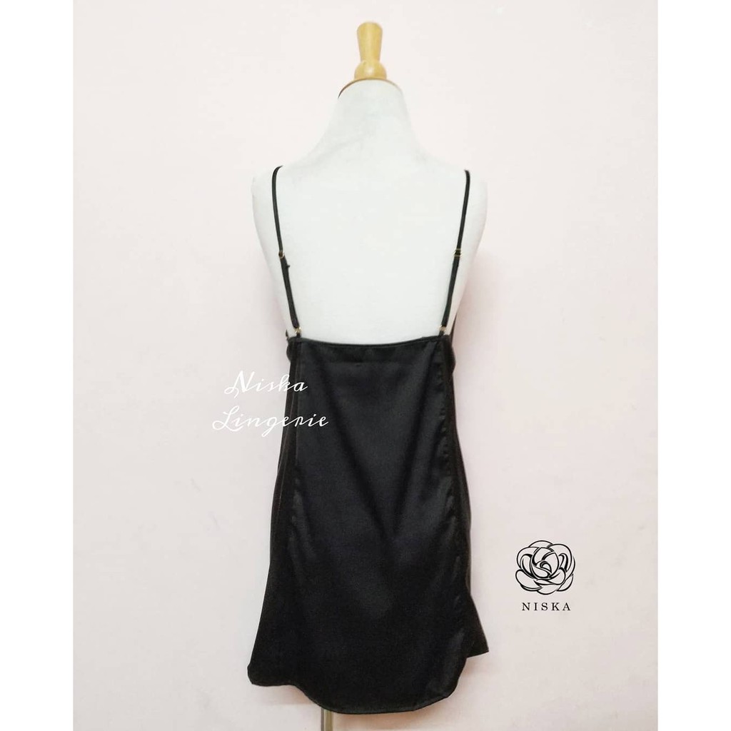Váy ngủ satin - Đầm ngủ satin (2 phiên bản màu) - Mã D107
