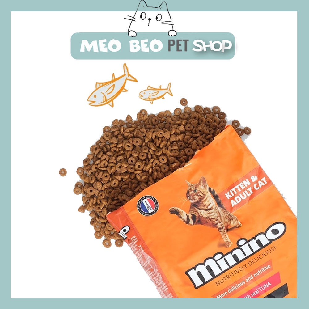 Thức Ăn Hạt Khô Minino Vị Cá Ngừ Cho Mèo Mọi Lứa Tuổi 480g