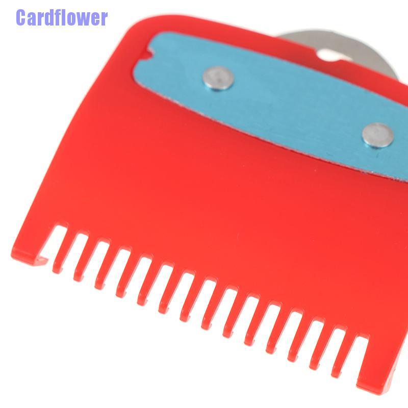 Cardflower  1.5+4.5mm Size Guide comb Red Attachment Comb Set with a Metal Holder Clipper