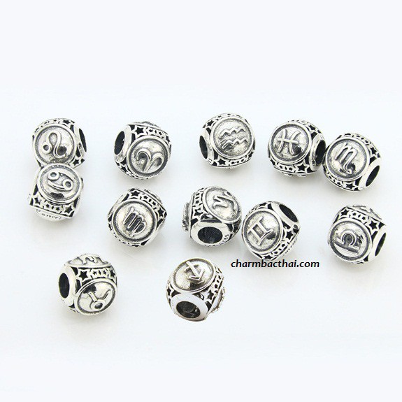 [Order 7-12 ngày] Charm bạc 12 cung hoàng đạo