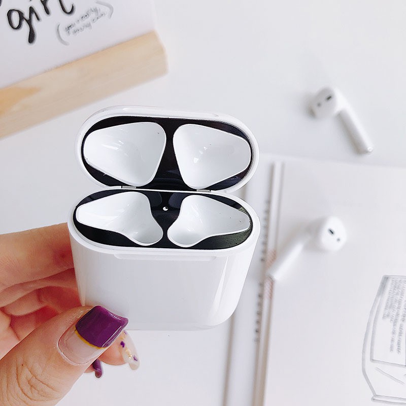 🌳AIRPODS 1 2 3 PRO 🌳Miếng Dán Kim Loại Bảo Vệ Hộp sạc Tai Nghe Bluetooth Airpod Chất Lượng Cao Tính Năng Chống Bụi Bẩn