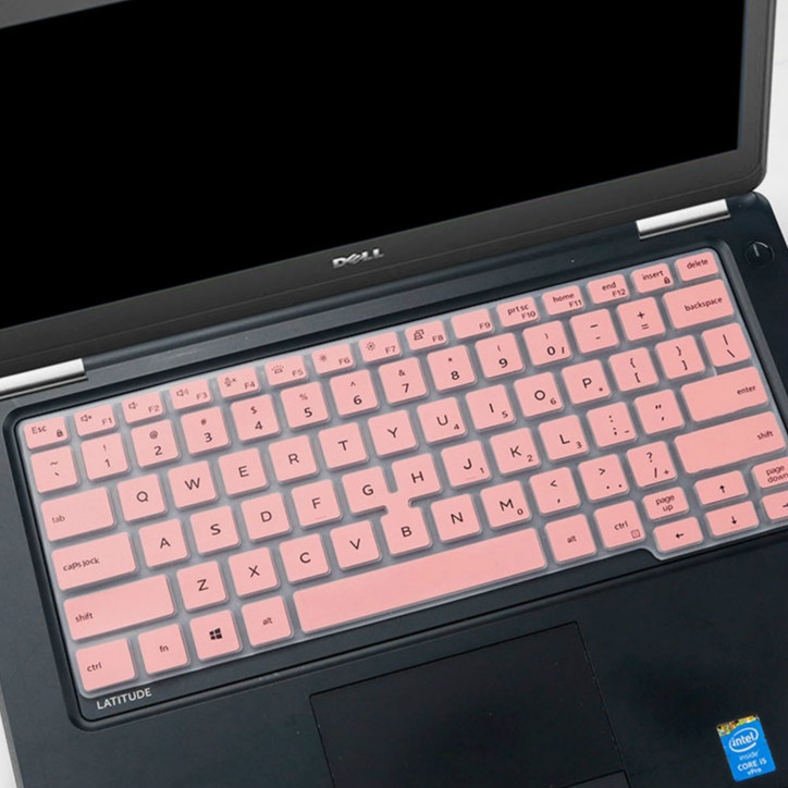 Tấm phủ bảo vệ bàn phím laptop bằng silicon mềm siêu mỏng cho Dell Latitude 5401 5400 14"