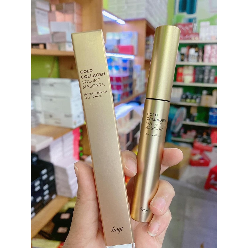 Mascara Dưỡng Mi, Làm Cong Và Dày Mi The Face Shop fmgt Gold Collagen Volume Mascara 12g