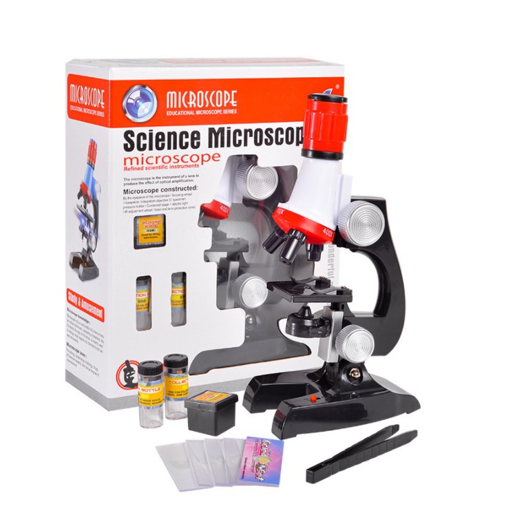 Kính Hiển Vi Trẻ Em Science Microscope Phóng Đại 1200X Kèm Phụ Kiện Tiêu Bản