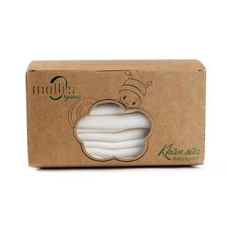 Set 10 Khăn Sữa MOLLIS ORGANIC 30x30cm