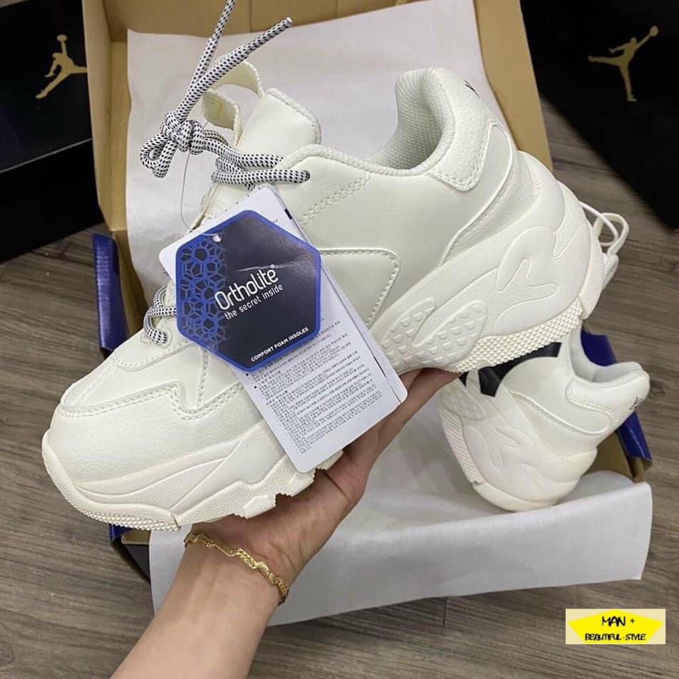 Giày thể thao sneaker 𝐌𝐋 𝐁 trắng chữ NY đen hot trend, độn đế siêu cá tính dành cho nam nữ, nhóm đội