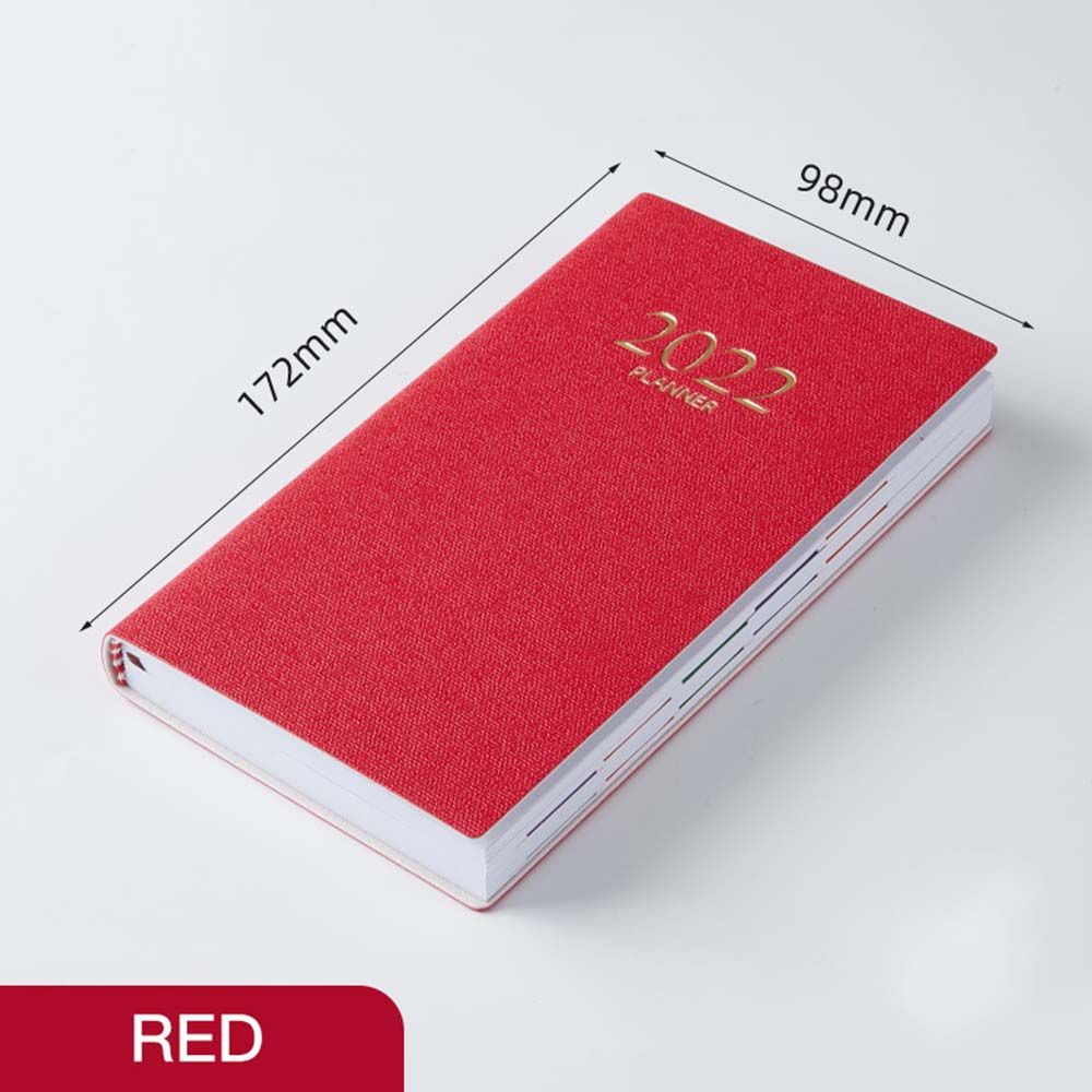 Sổ tay lên kế hoạch 2022 khổ A6 bọc da PU nhiều màu sắc tiện dụng