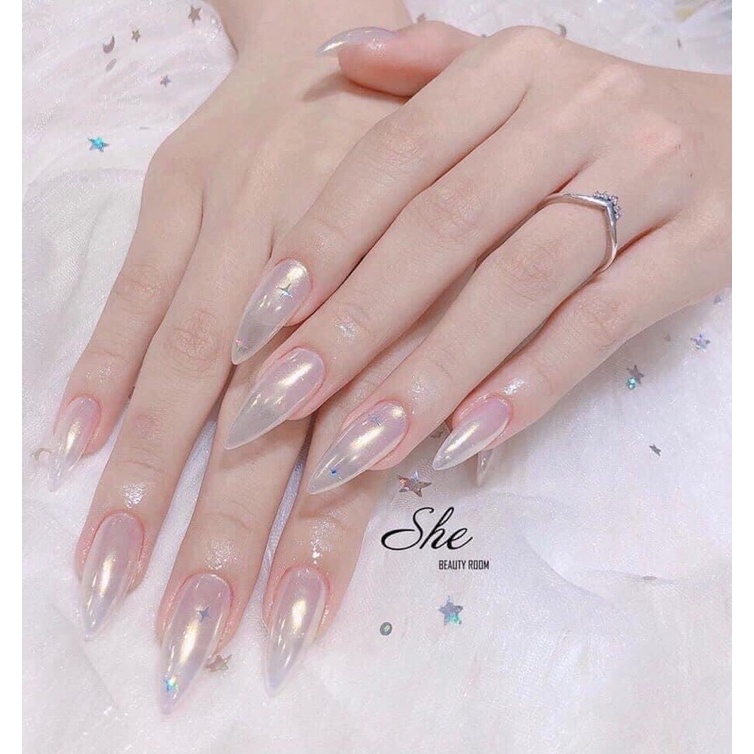 Bột Tráng gương nail ngọc trai cực quang