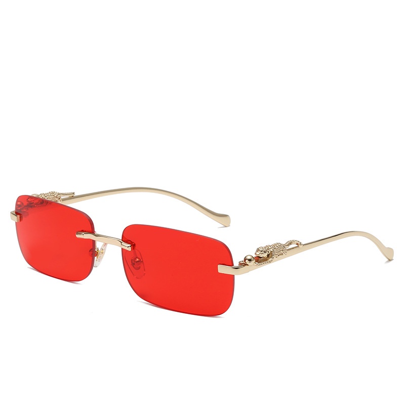 mắt kính nữ chống tia uv Kính Mát Gọng Chữ Nhật Chống Tia Uv400 Phong Cách Retro kính trong suốt nữ kính râm gọng tròn