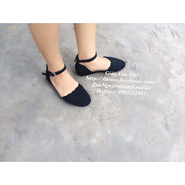 Giày len sandal mũi sò