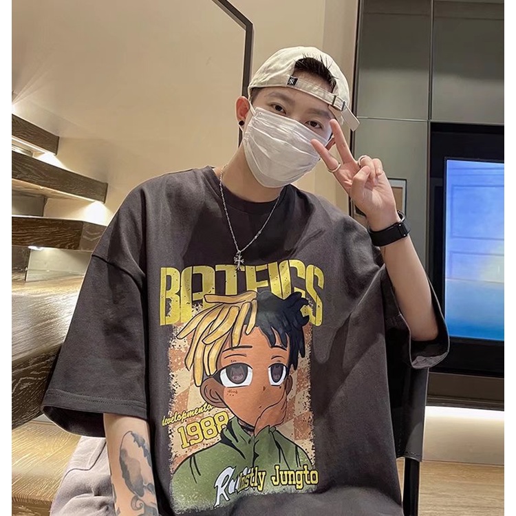 áo phông form rộng anime thời trang áo thun nam bông áo thun kiểu nữ unisex áo thun thể thao tiếng Nhật áo thun tay lỡ