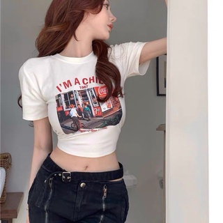 Áo thun croptop in l’m a child tay ngắn cổ tròn 447 fiori store