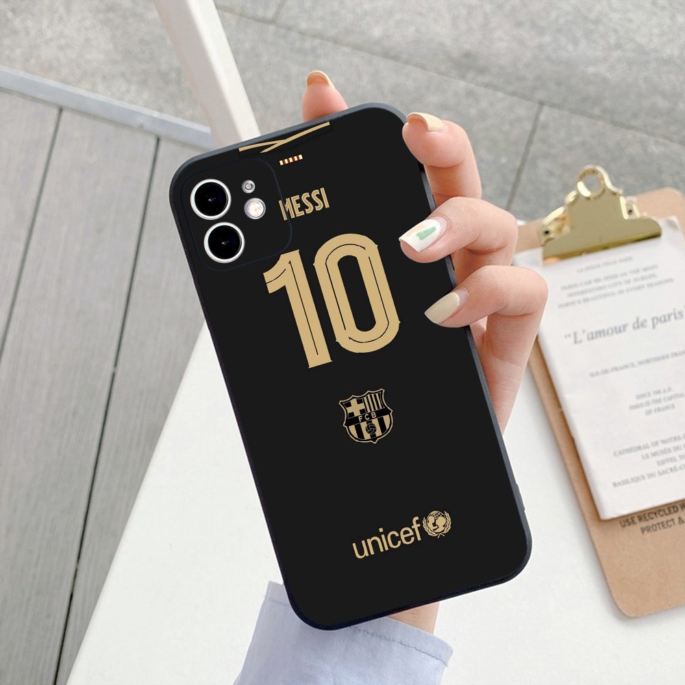 Ốp Lưng Iphone TPU Cạnh Vuông Leo Messi M10 BVC Iph6/6plus/6s/6splus/7/7plus/8/8plus/x/xs/11/12/pro/13/promax