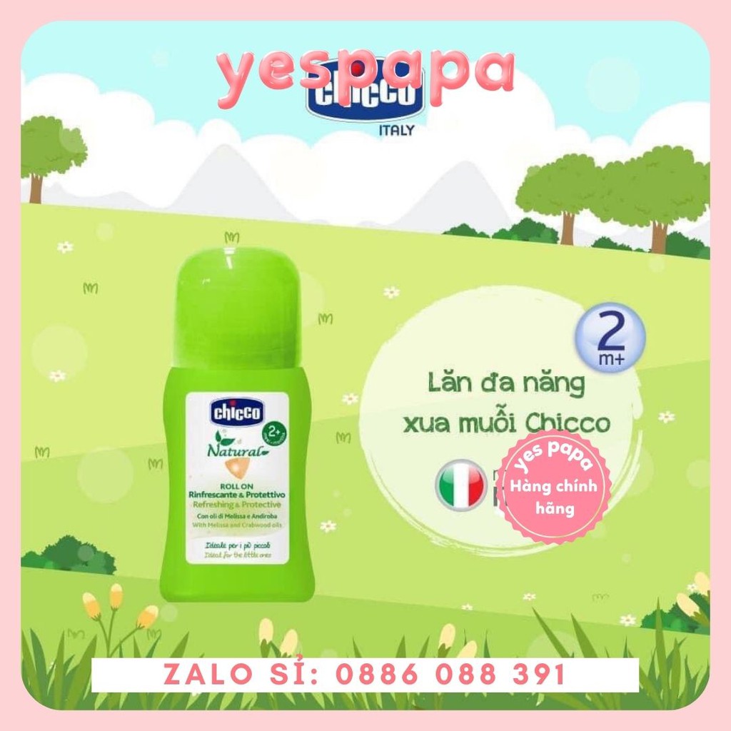 Lăn chống muỗi chicco 60ml YESPAPA shop